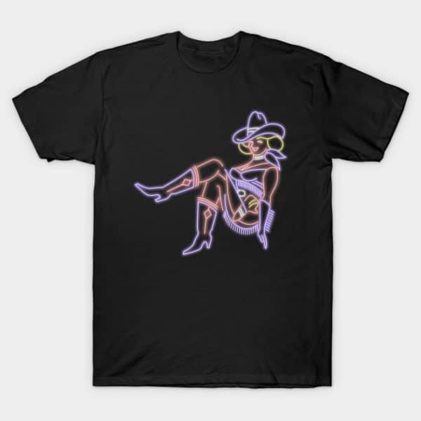 Las Vegas Cowgirl Neon Sign T-Shirt